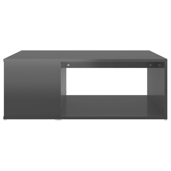 Coffee Table 90x67x33 cm Engineered Wood – High Gloss Grey
