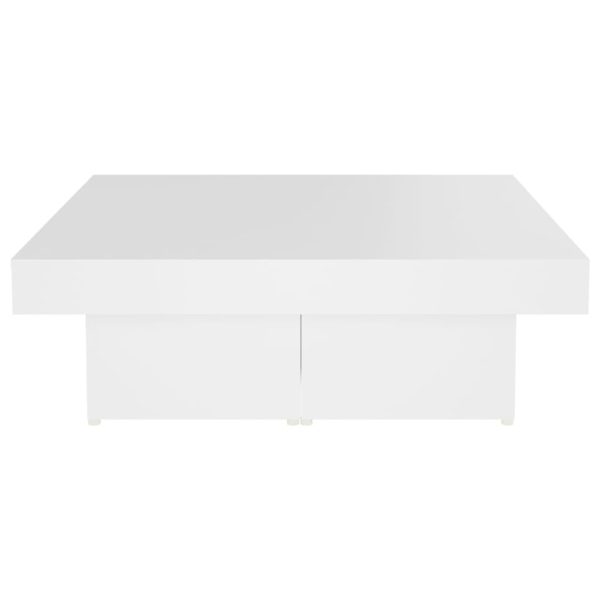 Coffee Table 90x90x28 cm Engineered Wood – White