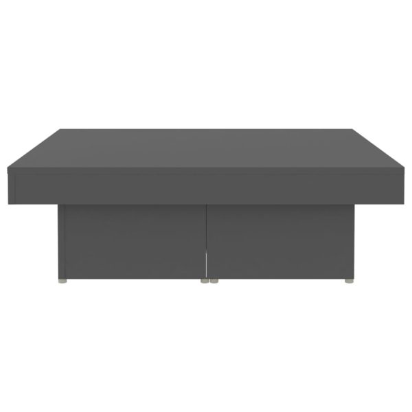 Coffee Table 90x90x28 cm Engineered Wood – Grey