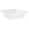 Coffee Table 90x90x28 cm Engineered Wood – High Gloss White