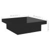 Coffee Table 90x90x28 cm Engineered Wood – High Gloss Black