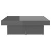 Coffee Table 90x90x28 cm Engineered Wood – High Gloss Grey