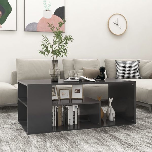 Coffee Table 100x50x40 cm Engineered Wood – Grey