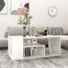 Coffee Table 100x50x40 cm Engineered Wood – High Gloss White