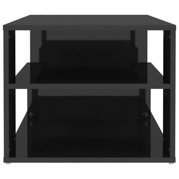 Coffee Table 100x50x40 cm Engineered Wood – High Gloss Black