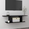 Sharon Wall Mounted TV Cabinet 103x30x26.5 cm – High Gloss Black