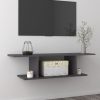 Sharon Wall Mounted TV Cabinet 103x30x26.5 cm – High Gloss Grey