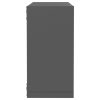 Wall Cube Shelves 4 pcs – 30x15x30 cm, Grey