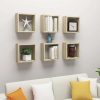 Wall Cube Shelves 6 pcs – 30x15x30 cm, Sonoma oak