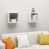 Wall Cube Shelves 2 pcs – 30x15x30 cm, High Gloss White