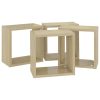 Wall Cube Shelves 4 pcs – 26x15x26 cm, Sonoma oak