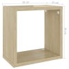 Wall Cube Shelves 6 pcs – 26x15x26 cm, Sonoma oak