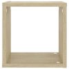 Wall Cube Shelves 6 pcs – 26x15x26 cm, Sonoma oak