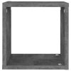 Wall Cube Shelves 6 pcs – 26x15x26 cm, Concrete Grey