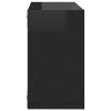 Wall Cube Shelves 6 pcs – 26x15x26 cm, High Gloss Black
