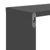 Wall Cube Shelves 2 pcs – 26x15x26 cm, High Gloss Grey