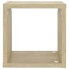 Wall Cube Shelves 4 pcs – 22x15x22 cm, Sonoma oak