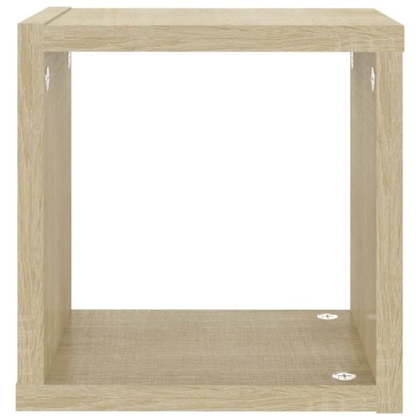 Wall Cube Shelves 4 pcs – 22x15x22 cm, Sonoma oak