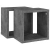 Wall Cube Shelves 2 pcs – 22x15x22 cm, Concrete Grey