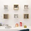 Wall Cube Shelves 6 pcs – 22x15x22 cm, White and Sonoma Oak