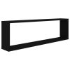 Wall Cube Shelves 4 pcs – 100x15x30 cm, Grey