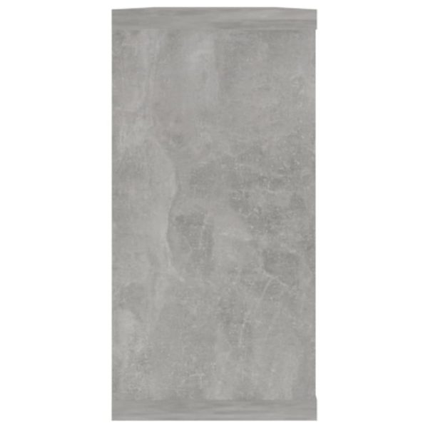 Wall Cube Shelves 4 pcs – 100x15x30 cm, Concrete Grey