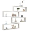 Wall Cube Shelves 4 pcs – 100x15x30 cm, High Gloss White