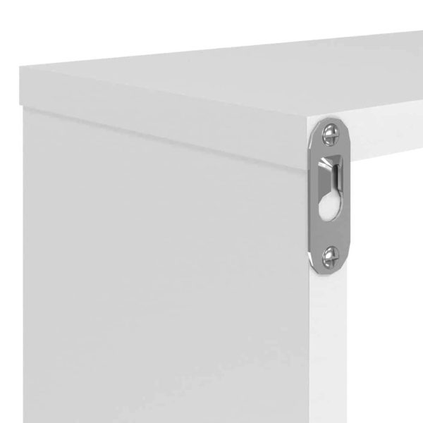Wall Cube Shelves 6 pcs – 80x15x26.5 cm, White