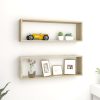 Wall Cube Shelves 2 pcs – 80x15x26.5 cm, Sonoma oak