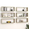 Wall Cube Shelves 6 pcs – 80x15x26.5 cm, Sonoma oak