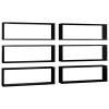 Wall Cube Shelves 6 pcs – 80x15x26.5 cm, High Gloss Black