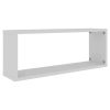 Wall Cube Shelves 2 pcs – 60x15x23 cm, White