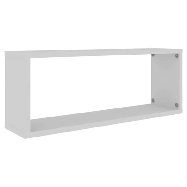 Wall Cube Shelves 4 pcs – 60x15x23 cm, White