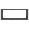 Wall Cube Shelves 4 pcs – 60x15x23 cm, Concrete Grey