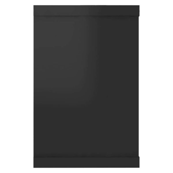 Wall Cube Shelves 2 pcs – 60x15x23 cm, High Gloss Grey