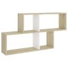 Wall Shelf 100x18x53 cm Engineered Wood – White and Sonoma Oak