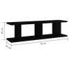 Wall Shelves 2 pcs Engineered Wood – 78x18x20 cm, High Gloss Grey