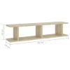 Wall Shelves 2 pcs Engineered Wood – 90x18x20 cm, Sonoma oak