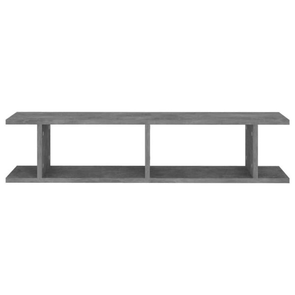 Wall Shelves 2 pcs Engineered Wood – 90x18x20 cm, Concrete Grey
