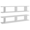 Wall Shelves 2 pcs Engineered Wood – 105x18x20 cm, White