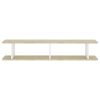 Wall Shelves 2 pcs Engineered Wood – 105x18x20 cm, White and Sonoma Oak