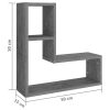 Wall Shelves 2 pcs 50x15x50 cm Engineered Wood – Concrete Grey