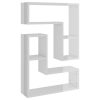 Wall Shelves 2 pcs 50x15x50 cm Engineered Wood – High Gloss White