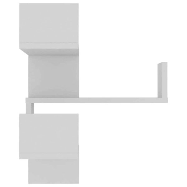 Wall Corner Shelf 40x40x50 cm Engineered Wood – White, 2