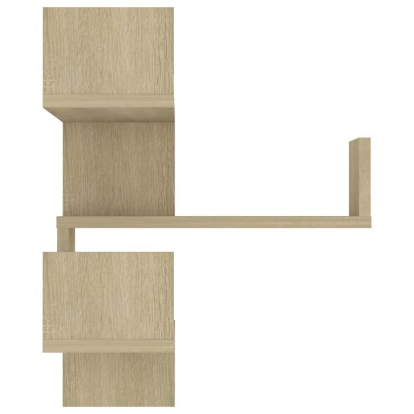 Wall Corner Shelf 40x40x50 cm Engineered Wood – Sonoma oak, 2