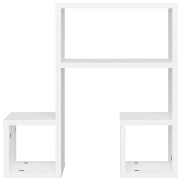 Wall Shelves 2 pcs 50x15x50 cm Engineered Wood – White