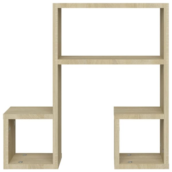 Wall Shelves 2 pcs 50x15x50 cm Engineered Wood – Sonoma oak