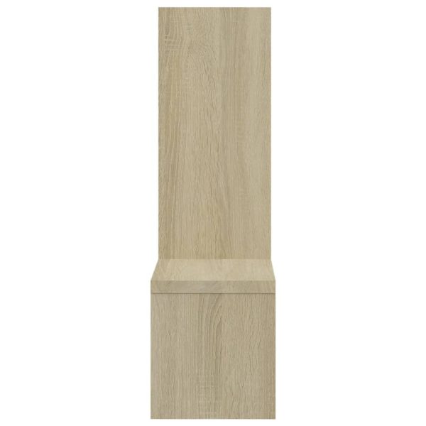 Wall Shelves 2 pcs 50x15x50 cm Engineered Wood – White and Sonoma Oak