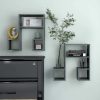 Wall Shelves 2 pcs 50x15x50 cm Engineered Wood – High Gloss Grey