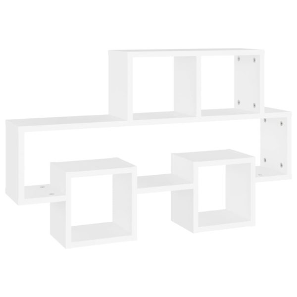 Car-shaped Wall Shelf 82x15x51 cm Engineered Wood – White